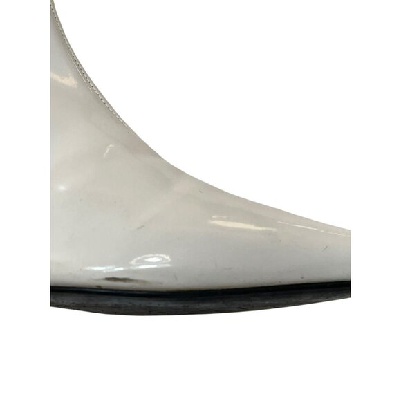 WhiteT Zara Trafaluc Patent Leather Pointed oe Ankle Boots - Size 38 - 7.5 - Picture 8 of 11